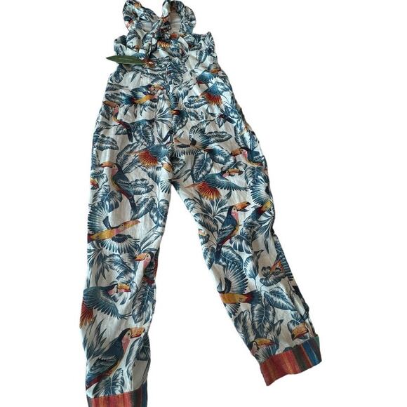 Farm Rio Toucans Crossed Back Frilled Jumpsuit - Picture 6 of 12